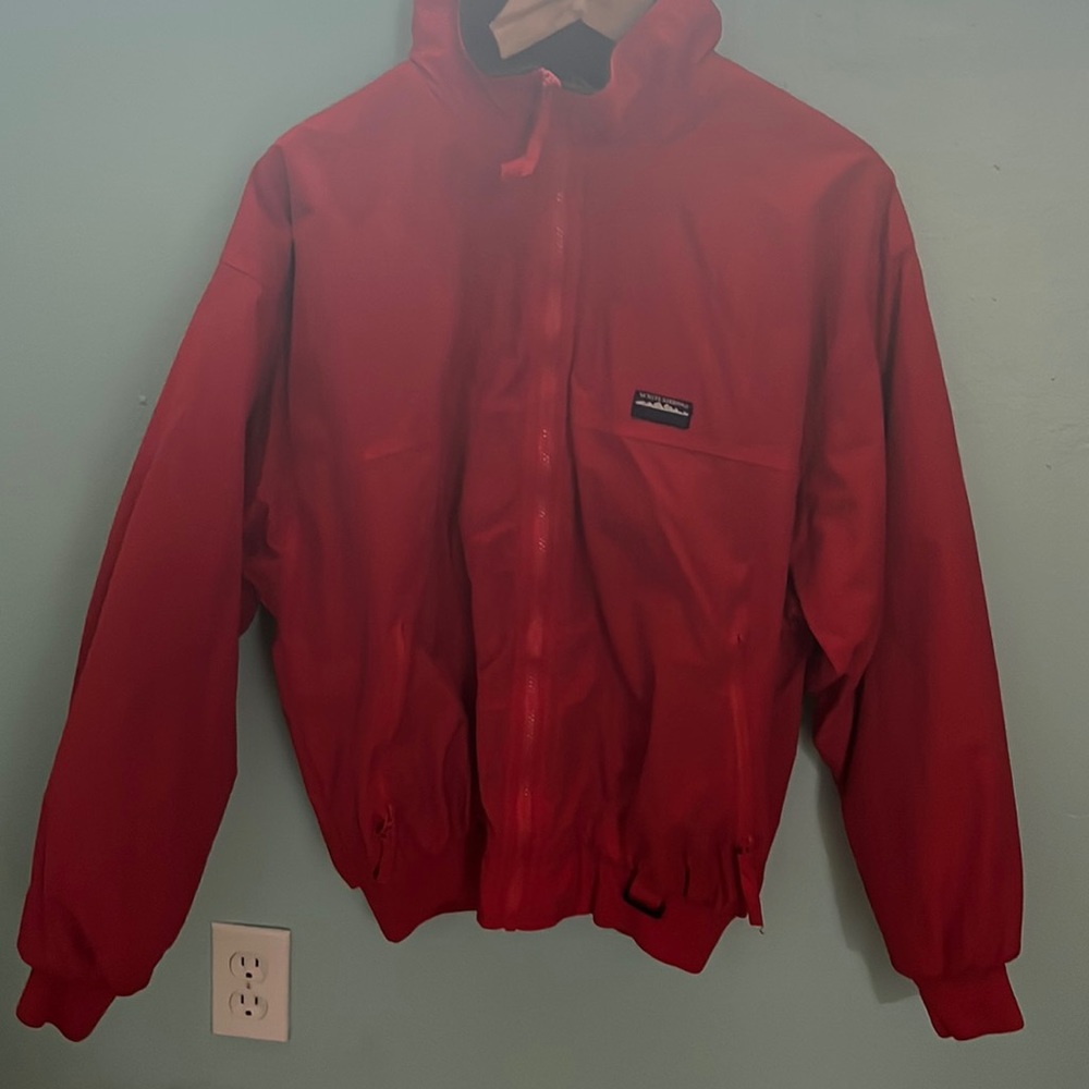 Red White Sierra bomber jacket
